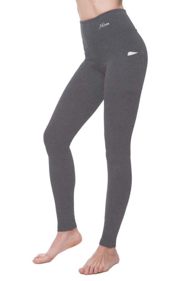 Leggings With Pockets for Women - Grey