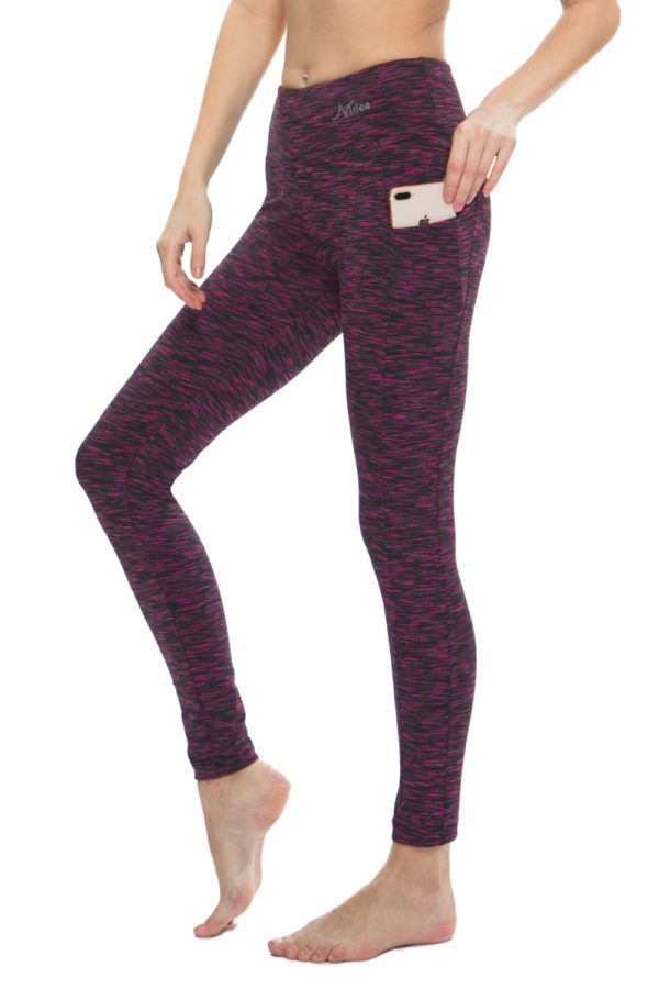 Leggings With Pockets for Women - SD Neon Pink