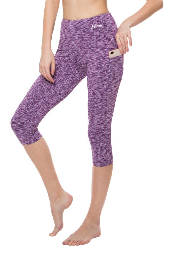 Capri 3/4 With Pockets For Women - SD Purple